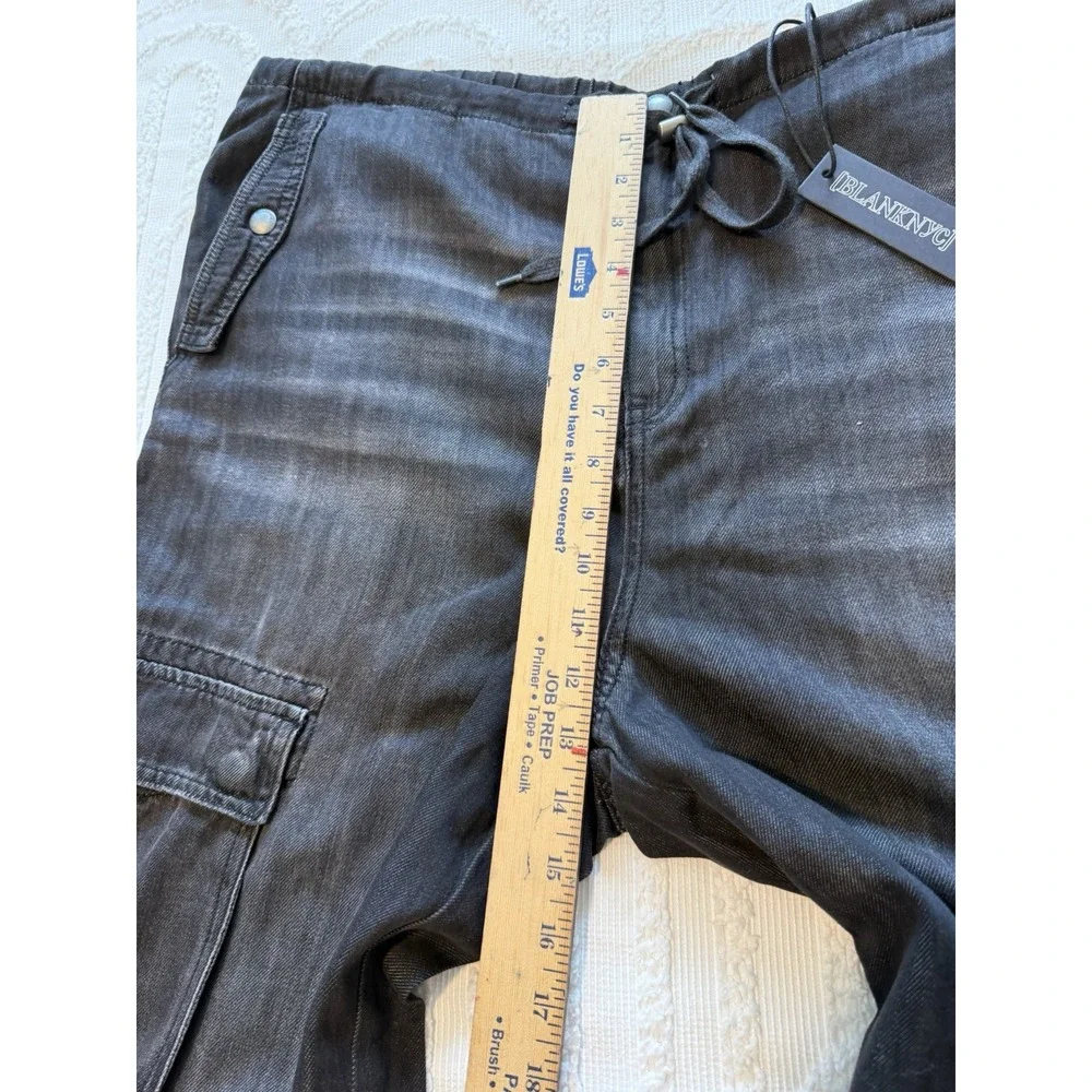 BLANKNYC Cargo Joggers Men 31 Black NEW Drawstring Tapered Utility Pants